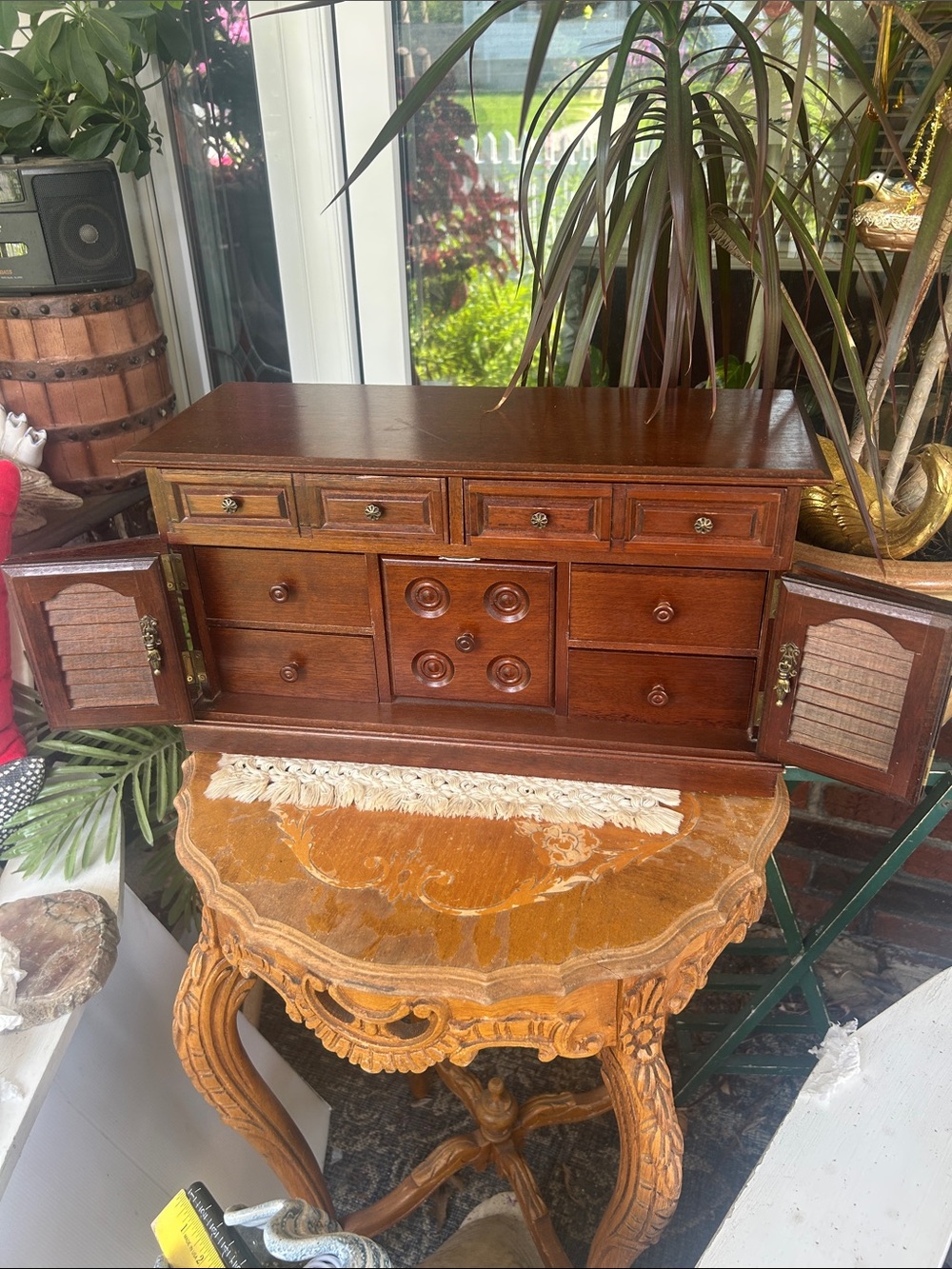 Vintage Wooden Jewelry Box